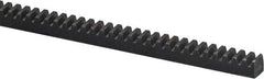 Browning - 1-1/4" Face Width, 6 Feet Long, 1-1/4" Thick Steel Gear Rack - Gray, 10 Pitch, 20° Pressure Angle - USA Tool & Supply