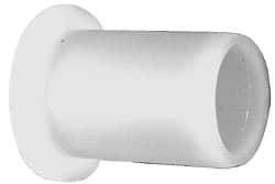 Made in USA - 1/2" Inside x 7/8" Outside Diam, Polyethylene Sleeve Bearing - 1-1/8" Flange Outside Diam, 1/8" Flange Thickness, 1/2" OAL - USA Tool & Supply