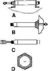 ARO/Ingersoll-Rand - Air Cylinder L Bracket - For 2-1/2" Air Cylinders, Use with ARO Economair Cylinders - USA Tool & Supply