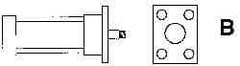 ARO/Ingersoll-Rand - Air Cylinder MF1 Head Flange Mount Kit - For 3-1/4" Air Cylinders, Use with Provenair Series - USA Tool & Supply