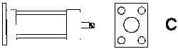 ARO/Ingersoll-Rand - Air Cylinder MF2 Cap Flange Mount Kit - For 2-1/2" Air Cylinders, Use with Provenair Series - USA Tool & Supply