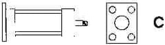ARO/Ingersoll-Rand - Air Cylinder MF2 Cap Flange Mount Kit - For 3-1/4" Air Cylinders, Use with Provenair Series - USA Tool & Supply