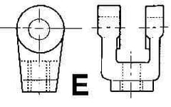 ARO/Ingersoll-Rand - Air Cylinder Rod Clevis - For 1-1/2, 2 & 2-1/2" Air Cylinders, Use with Provenair Series - USA Tool & Supply