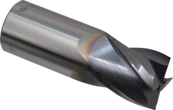 Niagara Cutter - 1", 1" LOC, 1" Shank Diam, 3" OAL, 4 Flute, Solid Carbide Square End Mill - Single End, TiAlN Finish, Spiral Flute, 30° Helix, Centercutting, Right Hand Cut, Right Hand Flute, Series C430 - USA Tool & Supply