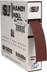 Standard Abrasives - 1-1/2 Inches Wide, 320 Grit Aluminum Oxide Shop Roll - 50 Yards Long, Extra Fine Grade, J Weighted Backing - USA Tool & Supply