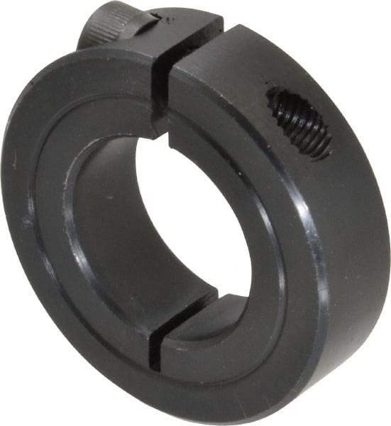 Climax Metal Products - 15/16" Bore, Steel, One Piece One Piece Split Shaft Collar - 1-3/4" Outside Diam, 1/2" Wide - USA Tool & Supply