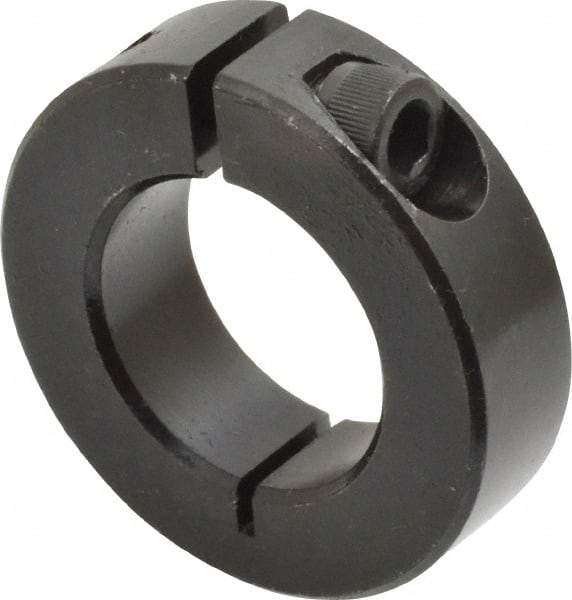 Climax Metal Products - 1" Bore, Steel, One Piece Clamp Collar - 1-3/4" Outside Diam, 1/2" Wide - USA Tool & Supply