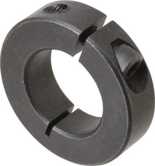 Climax Metal Products - 1-1/16" Bore, Steel, One Piece One Piece Split Shaft Collar - 1-7/8" Outside Diam, 1/2" Wide - USA Tool & Supply