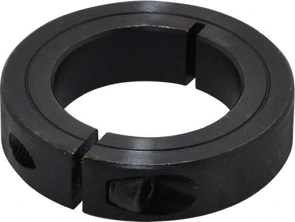 Climax Metal Products - 1-1/2" Bore, Steel, One Piece Clamp Collar - 2-3/8" Outside Diam, 9/16" Wide - USA Tool & Supply