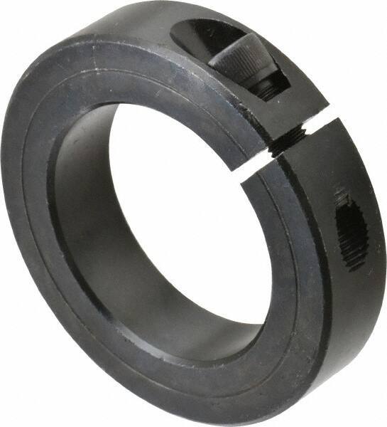 Climax Metal Products - 1-15/16" Bore, Steel, One Piece Clamp Collar - 3" Outside Diam, 11/16" Wide - USA Tool & Supply