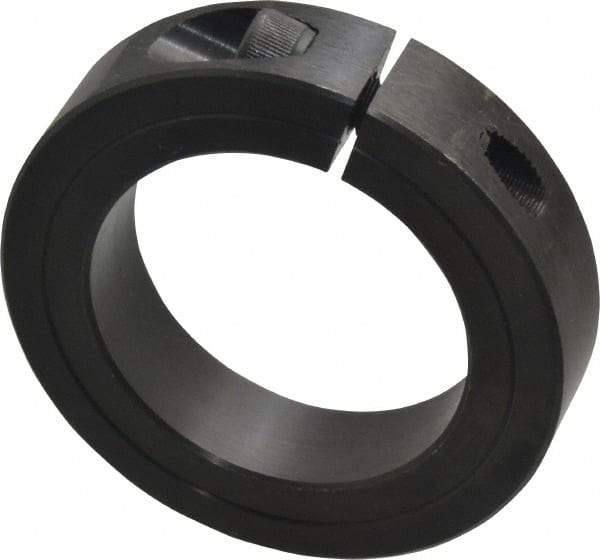 Climax Metal Products - 2" Bore, Steel, One Piece Clamp Collar - 3" Outside Diam, 11/16" Wide - USA Tool & Supply