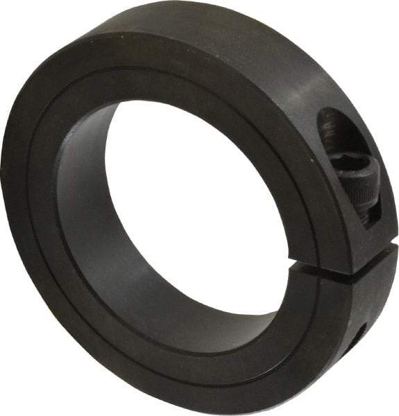 Climax Metal Products - 2-1/8" Bore, Steel, One Piece One Piece Split Shaft Collar - 3-1/4" Outside Diam, 3/4" Wide - USA Tool & Supply