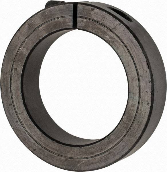 Climax Metal Products - 2-3/16" Bore, Steel, One Piece Clamp Collar - 3-1/4" Outside Diam, 3/4" Wide - USA Tool & Supply
