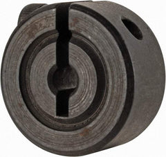 Climax Metal Products - 3mm Bore, Steel, One Piece Clamp Collar - 11/16" Outside Diam - USA Tool & Supply