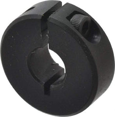 Climax Metal Products - 9mm Bore, Steel, One Piece Clamp Collar - 1" Outside Diam - USA Tool & Supply