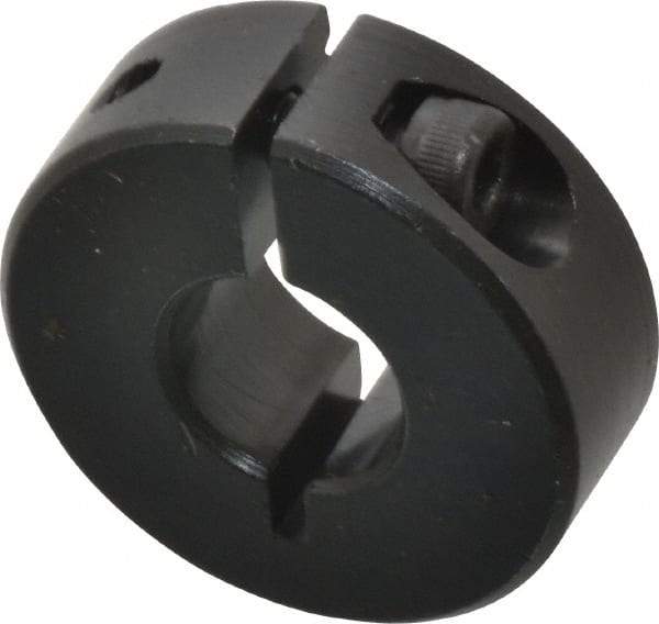 Climax Metal Products - 10mm Bore, Steel, One Piece Clamp Collar - 1" Outside Diam - USA Tool & Supply