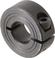 Climax Metal Products - 12mm Bore, Steel, One Piece Clamp Collar - 1-1/8" Outside Diam - USA Tool & Supply