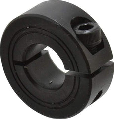 Climax Metal Products - 15mm Bore, Steel, One Piece Clamp Collar - 1-3/8" Outside Diam - USA Tool & Supply