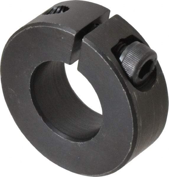 Climax Metal Products - 22mm Bore, Steel, One Piece Clamp Collar - 1-3/4" Outside Diam - USA Tool & Supply