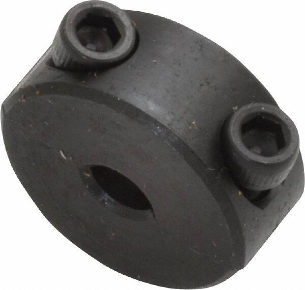 Climax Metal Products - 3/16" Bore, Steel, Two Piece Shaft Collar - 11/16" Outside Diam, 5/16" Wide - USA Tool & Supply