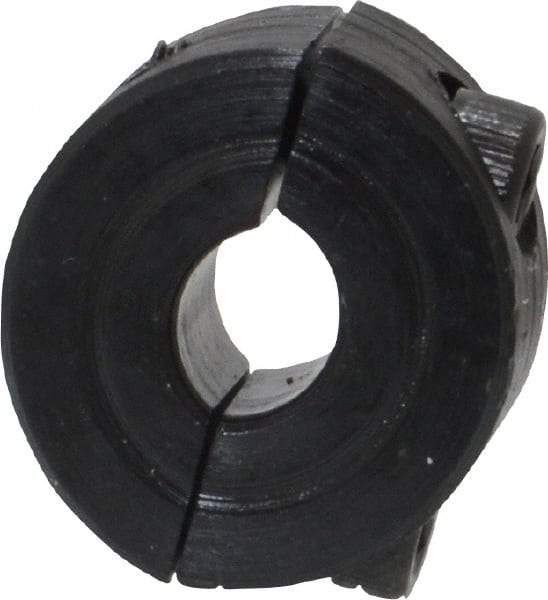 Climax Metal Products - 1/4" Bore, Steel, Two Piece Shaft Collar - 11/16" Outside Diam, 5/16" Wide - USA Tool & Supply