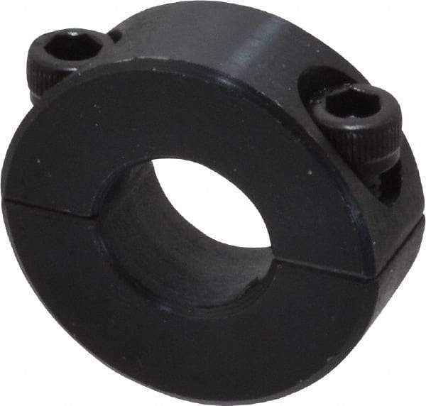 Climax Metal Products - 1/2" Bore, Steel, Two Piece Shaft Collar - 1-1/8" Outside Diam, 13/32" Wide - USA Tool & Supply