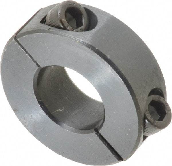 Climax Metal Products - 5/8" Bore, Steel, Two Piece Shaft Collar - 1-5/16" Outside Diam, 7/16" Wide - USA Tool & Supply
