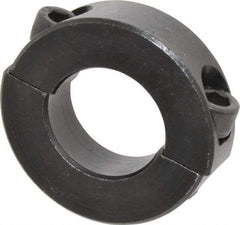 Climax Metal Products - 15/16" Bore, Steel, Two Piece Two Piece Split Shaft Collar - 1-3/4" Outside Diam, 1/2" Wide - USA Tool & Supply
