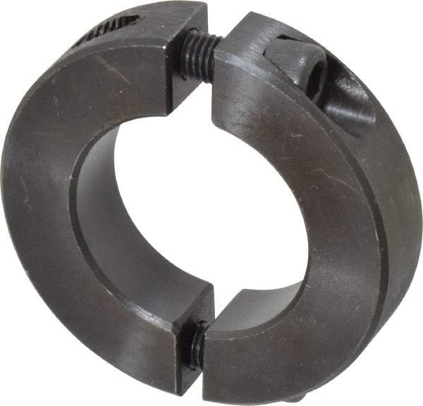 Climax Metal Products - 1-3/16" Bore, Steel, Two Piece Shaft Collar - 2-1/16" Outside Diam, 1/2" Wide - USA Tool & Supply