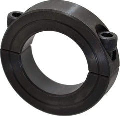 Climax Metal Products - 1-1/4" Bore, Steel, Two Piece Shaft Collar - 2-1/16" Outside Diam, 1/2" Wide - USA Tool & Supply