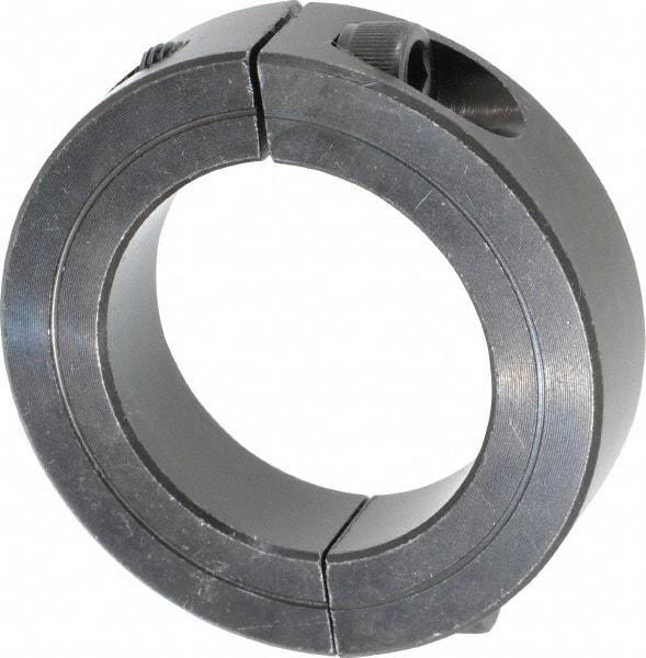 Climax Metal Products - 1-7/16" Bore, Steel, Two Piece Shaft Collar - 2-1/4" Outside Diam, 9/16" Wide - USA Tool & Supply