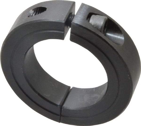 Climax Metal Products - 1-1/2" Bore, Steel, Two Piece Shaft Collar - 2-3/8" Outside Diam, 9/16" Wide - USA Tool & Supply