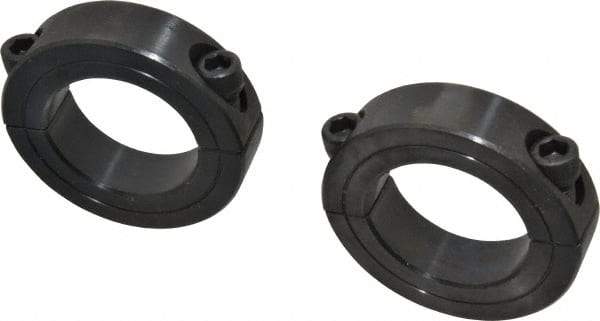 Climax Metal Products - 1-5/8" Bore, Steel, Two Piece Shaft Collar - 2-5/8" Outside Diam, 11/16" Wide - USA Tool & Supply