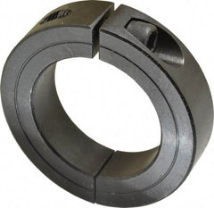 Climax Metal Products - 1-7/8" Bore, Steel, Two Piece Two Piece Split Shaft Collar - 2-7/8" Outside Diam, 11/16" Wide - USA Tool & Supply