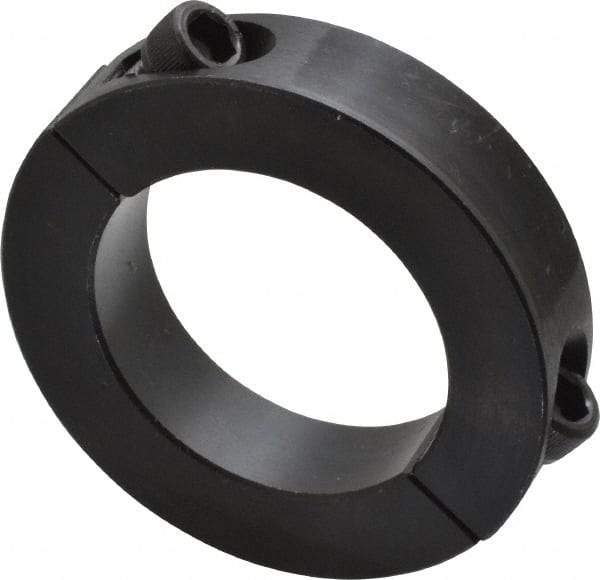 Climax Metal Products - 1-15/16" Bore, Steel, Two Piece Shaft Collar - 3" Outside Diam, 11/16" Wide - USA Tool & Supply