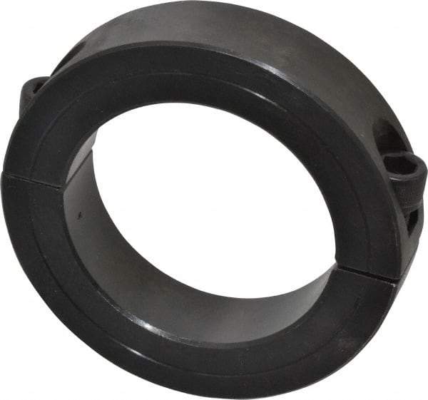 Climax Metal Products - 2-3/16" Bore, Steel, Two Piece Shaft Collar - 3-1/4" Outside Diam, 3/4" Wide - USA Tool & Supply