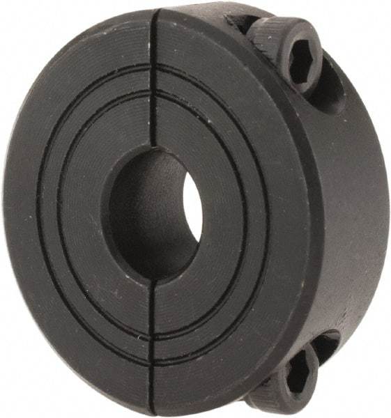 Climax Metal Products - 8mm Bore, Steel, Two Piece Shaft Collar - 1" Outside Diam - USA Tool & Supply
