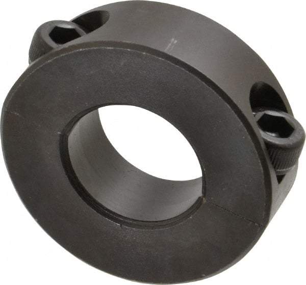 Climax Metal Products - 22mm Bore, Steel, Two Piece Shaft Collar - 1-3/4" Outside Diam - USA Tool & Supply