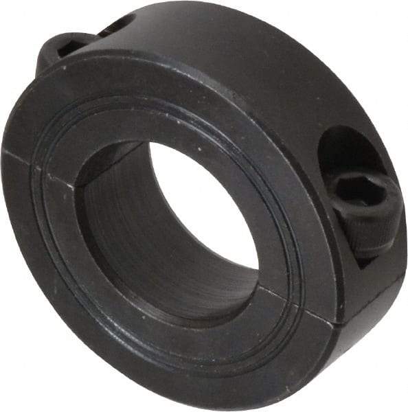 Climax Metal Products - 24mm Bore, Steel, Two Piece Shaft Collar - 1-7/8" Outside Diam - USA Tool & Supply