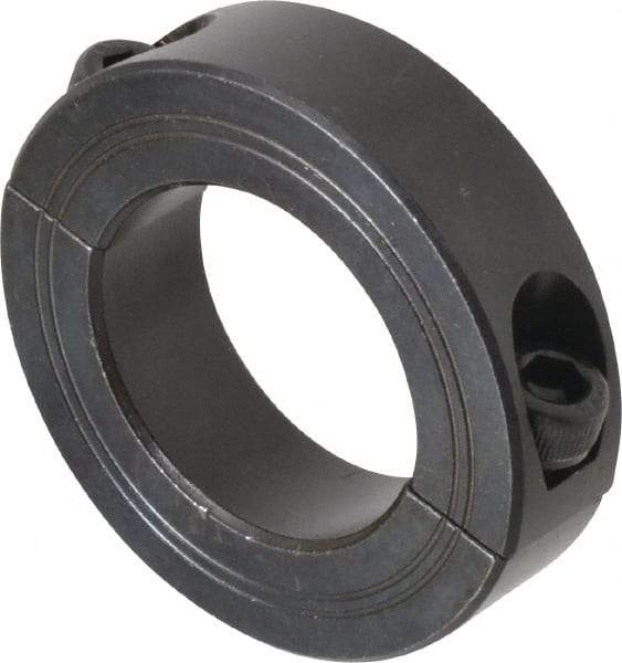 Climax Metal Products - 34mm Bore, Steel, Two Piece Shaft Collar - 2-1/4" Outside Diam - USA Tool & Supply