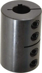 Climax Metal Products - 3/4" Inside x 1-3/4" Outside Diam, Rigid Coupling with Keyway - 2-5/8" Long x 3/16" Keyway Width - USA Tool & Supply