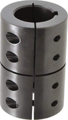 Climax Metal Products - 1-3/8" Inside x 2-3/8" Outside Diam, Rigid Coupling with Keyway - 3-5/8" Long x 5/16" Keyway Width - USA Tool & Supply