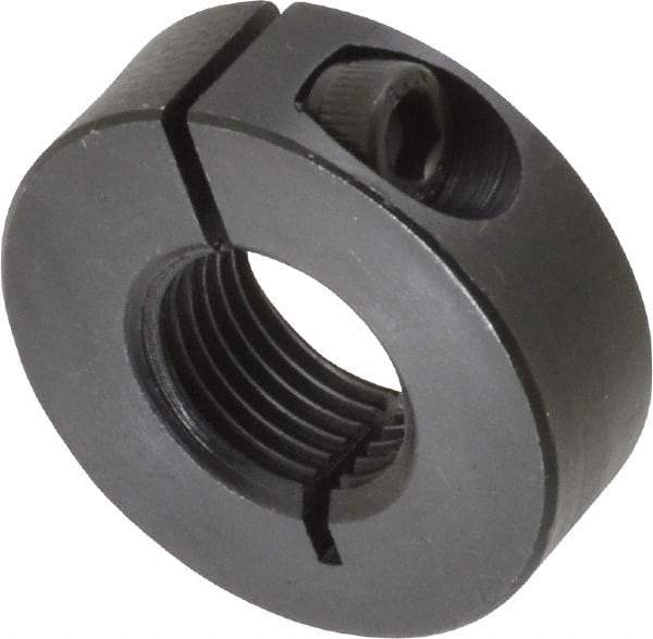 Climax Metal Products - 5/8-18 Thread, Steel, One Piece Threaded Shaft Collar - 1-5/16" Outside Diam, 7/16" Wide - USA Tool & Supply