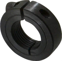 Climax Metal Products - 7/8-14 Thread, Steel, One Piece Threaded Shaft Collar - 1-5/8" Outside Diam, 1/2" Wide - USA Tool & Supply