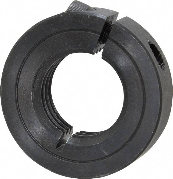Climax Metal Products - 1-8 Thread, Steel, One Piece Threaded Shaft Collar - 1-3/4" Outside Diam, 1/2" Wide - USA Tool & Supply