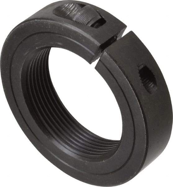 Climax Metal Products - 2-12 Thread, Steel, One Piece Threaded Shaft Collar - 3" Outside Diam, 11/16" Wide - USA Tool & Supply
