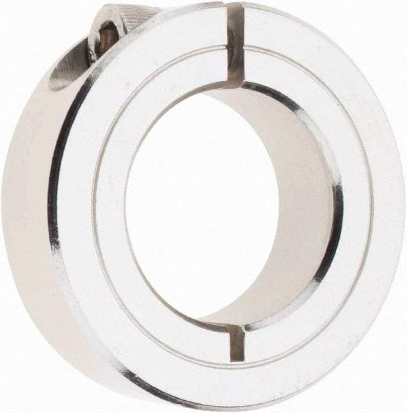 Climax Metal Products - 1" Bore, Stainless Steel, One Piece Clamp Collar - 1-3/4" Outside Diam, 1/2" Wide - USA Tool & Supply