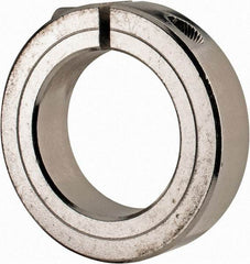 Climax Metal Products - 1-3/4" Bore, Stainless Steel, One Piece Clamp Collar - 2-3/4" Outside Diam, 11/16" Wide - USA Tool & Supply