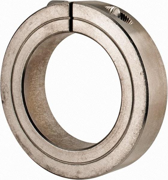 Climax Metal Products - 1-15/16" Bore, Stainless Steel, One Piece Clamp Collar - 3" Outside Diam, 11/16" Wide - USA Tool & Supply