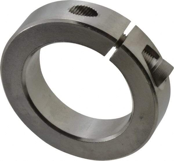 Climax Metal Products - 2" Bore, Stainless Steel, One Piece Clamp Collar - 3" Outside Diam, 11/16" Wide - USA Tool & Supply